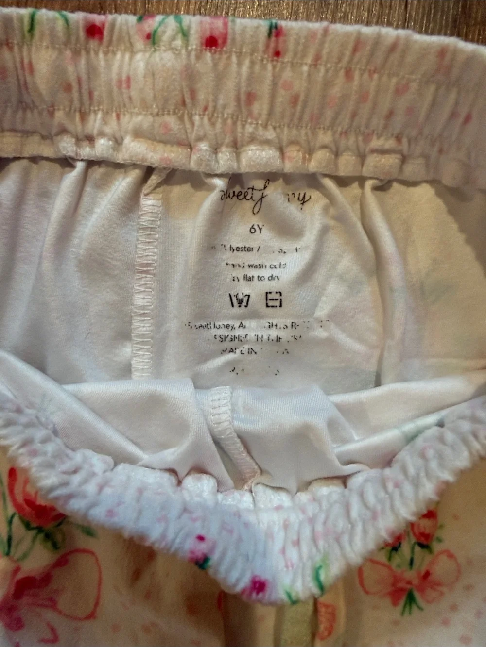 Girls Super Soft White & Pink Floral Tank & Shorts Set - Size 6